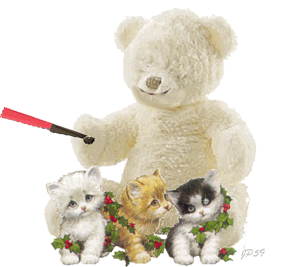 Gif animé bonjour ours blanc